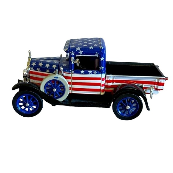 National Motor Museum 1931 FORD Model A Pickup Truck American Flag Collectible - Picture 1 of 10